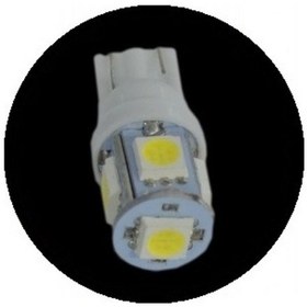 Resim Carub Ampul 12v T10 5 Smd Ledli Oto İç Ve Plaka Aydınlatma Ampulü Dipsiz Tek Duy Beyaz 2li Set 