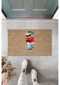 Resim Bej Kapı Önü Paspası The Rapper Ayıcık Desen K-3339 