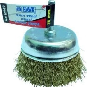 Resim Hawk 10145 Çanak Fırça Sarı Telli Pimli 50 mm. 