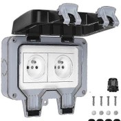 Resim Su Geçirmez Priz Çift Dış Mekan Elektrik Prizi Ip66 Su Geçirmez Duvar Prizi S202412278490 