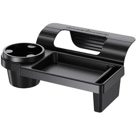 Resim Maiyame Araç Pencere Depolama Kutusu - Abs+tpr Malzeme, Su Bardak/ Telefon Tutucu, Şarj Kablosu Deligi, Kolay Kurulum, Siyah Renk 254x73mm 