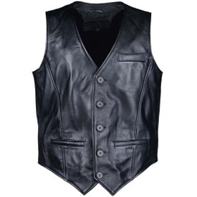 Resim Tamer Tanca Erkek Hakiki Deri Siyah Yelek Deri Mont 1042 Y01 Erk Derı Yelek Sk24/25 Sıyah Zıg Siyah 