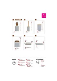 Resim Primanova Elegance Banyo Seti 6 Parça Krem 
