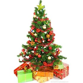 Resim Yılbaşı Çam Ağacı 120 Cm+ 40 Adet Lüks Süs+ışık+tepe Yıldızı 