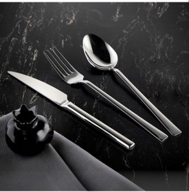 Resim Özlife Hüma 36 Parça Çatal Kaşık Bıçak T. Sade 6 Kişilik Kutulu 