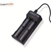 Resim POWERKAN D2 USB 2 Yuvalı Şarj Cihazı, Lityum Pil 3.7V-4.2V LED Şarj Cihazı, 18650 26650 21700 16340 26700 16340 (RCR123) 10400... Ve Diğer Lityum Pil Şarj Cihazı Modelleriyle Uyumlu (Piller Dahil Değildir) 