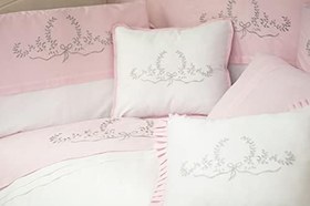 Resim Silver Bebek Uyku Seti,%100 Pamuklu Çiçek Desenli Beşik Uyku Takımı, 70x110 cm, Pembe 