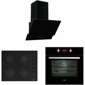 Resim TEKA Siyah Cam Ankastre Set (3' Lü Set) 
