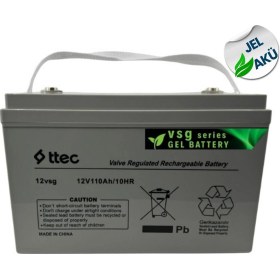 Resim Ttec 12v 110ah Jel Akü Derin Döngü Solar Akü 2025-112893 