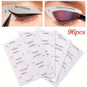 Resim 32 Çift Göz Makyaj Şablonları, Eyeliner Kalıp Şablonları, Sahne Makyajı, Kokusuz Dokumasız Göz Farı Yapışkanlı Eyeliner Kozmetik Yardımcısı Stickerlar, Kolay Uygulama ve Temizleme, Yeni Başlayanlar İçin İdeal Nine-Tailed Fox Eyeliner Kalemi 