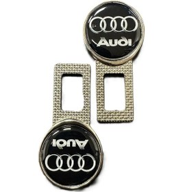 Resim Audi Uyumlu İkaz Ses Metal Toka 2 Adet Siyah 