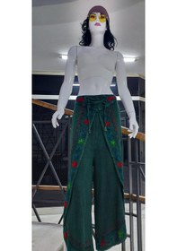 Resim Eren Style Otantik Nakış İşlemeli Harem Şalvar Pantolon Yeşil 