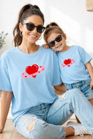 Resim genosha Anne Kız 100% Pamuk T-shirt Mama Mini Mother Daughter TEKLİ FİYAT 