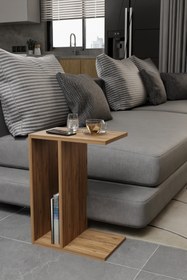 Resim alpaevmobilya C Tasarım Koltuk Yanı Sehpa, Kitaplıklı, Modern Laptop & Kahve Sehpası, Orta Sehpa, Yan Sehpa 