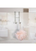 Resim Pazly Deliksiz Montajlı Gümüş Paslanmaz Çelik 2'li Çift Kancalı Banyo Askısı Gümüş 