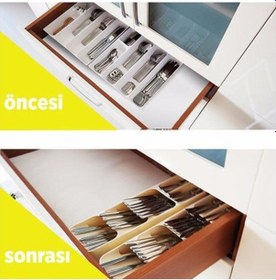 Resim Mcblue 5 Bölmeli Çekmece Kaşıklık + Bıçaklık Beyaz 