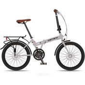 Resim Carraro Flexi 121 HD Katlanır Bisiklet (Mat Gri-Siyah-Kahve) 