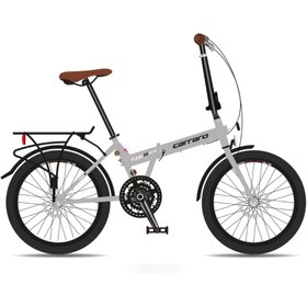 Resim Carraro Flexi 121 HD Katlanır Bisiklet (Mat Gri-Siyah-Kahve) 