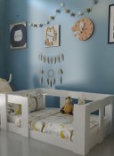 Resim Evbingo İdeal Montessori Karyola Beyaz B3 70x110 Yatak Uyumlu 