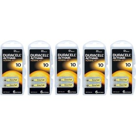 Resim Duracell Activair 10 Numara PR70 İşitme Cihazı Pili 6'lı 5 Paket 
