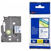 Resim Brother Tze-223 Mavi Üzerine Beyaz Muadil Etiket 9mm 