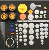 Resim 78 Parça Plastik Dişli Seti Tekerlek Çark Mil Lastik Kremayer Rc Oyuncak Robot Araba Motor Aksesuar 