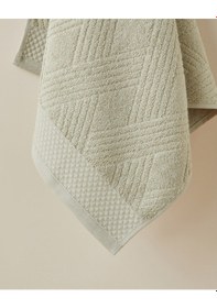 Resim English Home Chic Diamond Pamuk Yüz Havlusu 50x80 Cm Açık Yeşil Açık Yeşil 