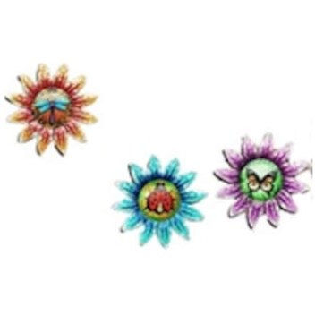 Lemestar Demir Güneşçiçeği Duvar Dekoru, 16x16cm, Dayanıklı, Kolay Asma, Bahçe/ev Dekorasyonu - 1 Adet Zsn Ba + Dd