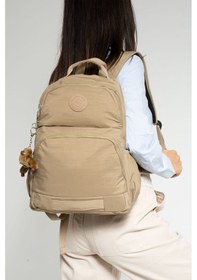 Resim Ss 3005 Unisex Suya Dayanıklı Kumaş Laptop Bölmeli 3 Gözlü Siyah Renkli Okul Seyahat Sırt Çantası VİZON 