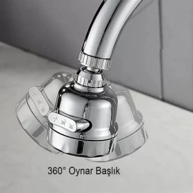 Resim MarkEntegra Sunup SN-27115 3 Kademeli Tasarruflu Musluk Başlığı 360 Derece 
