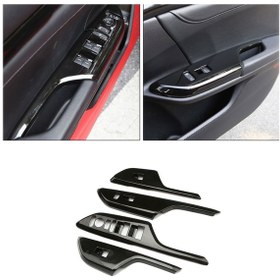 Resim Honda Civic 2016-2021 Fc5-Fk7 Kapı Kolçak Kaplaması (Piano Black) (487308642) 