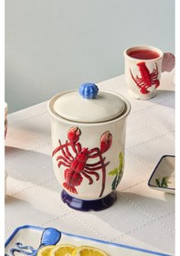 Resim Karaca Atlantis Istakoz Desenli Saklama Kabı 1240 Ml Çok Renkli 