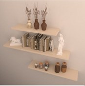 Resim Rafkestir 3 Lü Raf Set ( 75 - 55 - 35 ) Krem ( Mat ) 