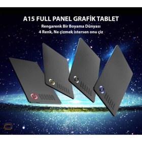 Resim Veikk A15 8192 Levels Zoom Uyumlu 5080LPI Grafik Tablet + Kalem 