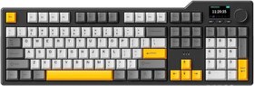 Resim Coverzone Ajazz AK35i V3 Kablosuz Mekanik Oyuncu Klavyesi-Gasket Gövde Yapısı Dinamik RGB-TFT Ekranlı Siyah\u002FAvakado Switch 