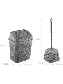 Resim Smartware Katre Çöp Kovası Ve Klozet Fırçası Terra 