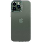 Resim CaseWorld Iphone 14 Pro Uyumlu Kapak Lens Standlı Sararmaz Şeffaf Silikon Kılıf - Koyu Yeşil 