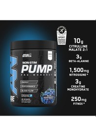 Resim Applied Nutrition Abe Stim Free Pump Preworkout Energy & Strength With Citrulline Creatine Beta Alanine 40 Servis Mavi Ahududu 