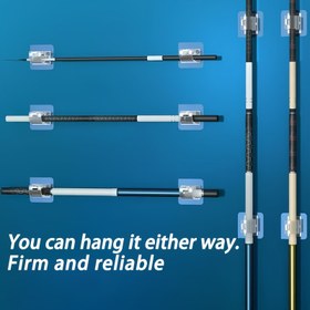 Resim 2/4 Paket Şeffaf Yüksek yansıtıcı Endeks Polimer Olta Çubuğu Duvar Montaj Rafı, Kendinden Yapışkan Araç Askı ile Güçlü Gözeneksiz Gösterim Kulpu için Çubuk Depolama 