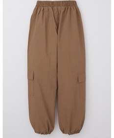 Resim Breeze Kız Çocuk Paraşüt Jogger Paça Pantolon Kargo Cep 7-12 Yaş, Kahverengi Kahverengi 
