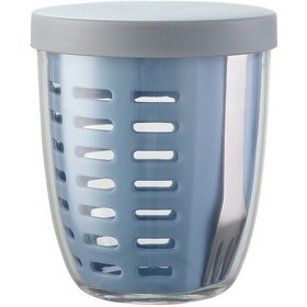 Resim Reedark 304 Paslanmaz Çelik Çatalı Salata Kasesi - Meyve Süzme Özelliğiyle Taşınabilir Dışarıda Kullanım Mavi, 601-700ml 