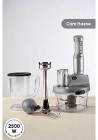 Resim Karaca Mastermaid Prosteel Uzun Blender Ayaklı 6 Bıçaklı 2500 W Cam Mutfak Robotu 