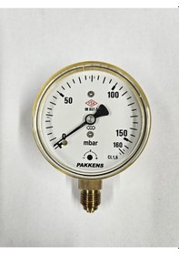 Resim Pakkens Çap 63 Alttan 160 Mbar Diyaframlı Manometre 