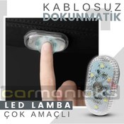 Resim Dokunmatik Sensörlü Mini Led Lamba Şarj Edilebilir 2'li 