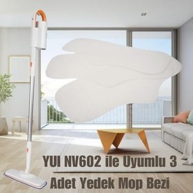 Resim YUI NV602 Çok Fonksiyonlu Buharlı Temizlik Makinesi ile Uyumlu Yer Bezi 3'lü 