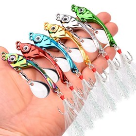 Resim 7g / 10g / 15g, Dönen Bıçaklar ve Uzun Mesafe VIB Mikro Titreşimleri ile Yeni 5 Yüksek Performanslı Çinko Alaşımlı Balıkçılık Yemleri Seti - Açık Hava Bas Balıkçılığı ve Diğer Türler için İdealdir. Uzun mesafeli döküm için uygun titreşimli kuyrukla donatılmış premium metal konik yem, bas ve alabalık balıkçılığı için uygundur 