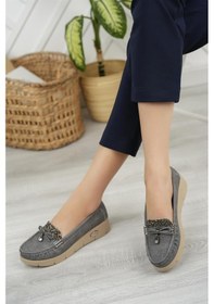 Resim Nesil Shoes Nstar 400 Gri Kot Anatomik Günlük Kadın Ayakkabı-gri Kot Gri 