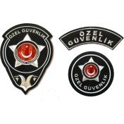 Resim Asker Vadisi Yeni Model 3D Pvc Kabartmalı Özel Güvenlik Arması Üçlü Takım Cırtlı 