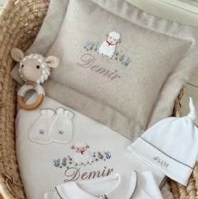 Resim Kuzu Modeli Dekoratif Bebek Yastığı - Pembe 
