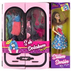 Resim Anlily Elbise Dolabı Bebekli Açık Pembe 